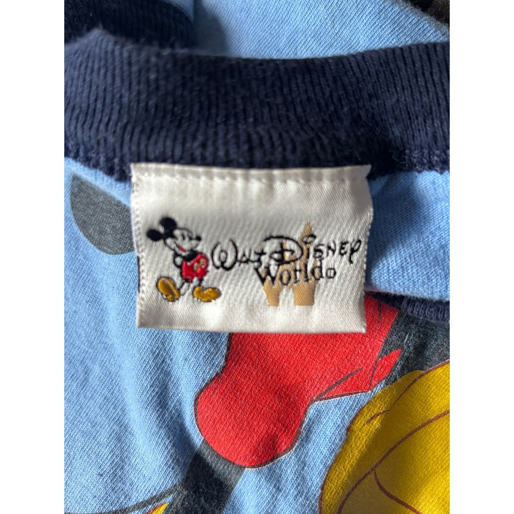 Disney College Program CareerStart Mickey Mouse Ringer T Shirt Blue Y2K Large - Picture 2 of 6